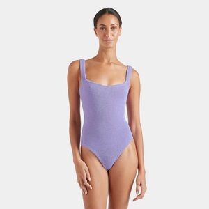 HUNZA G 💜 Square Neck One Piece - Lilac